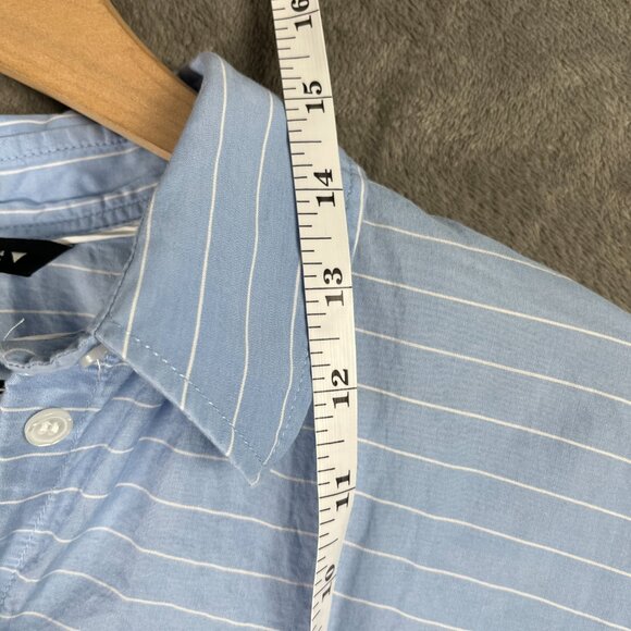 ZARA Striped Poplin Shirt Shorts Set Women’s XS Blue Two-Piece Cropped Y2K Chic - Picture 4 of 14